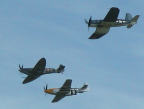 Spitfire, Mustang, Corsair, no heads 